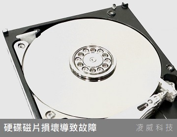 硬碟磁片損壞導致故障