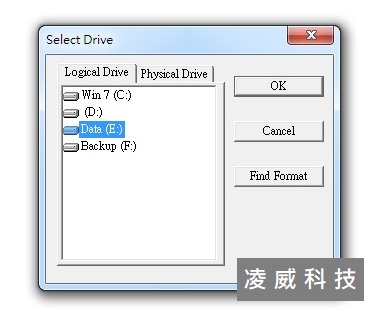 選擇要救援的磁區 選擇要救援的磁區