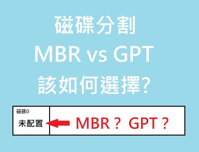 磁碟分割MBR、GPT是什麼？